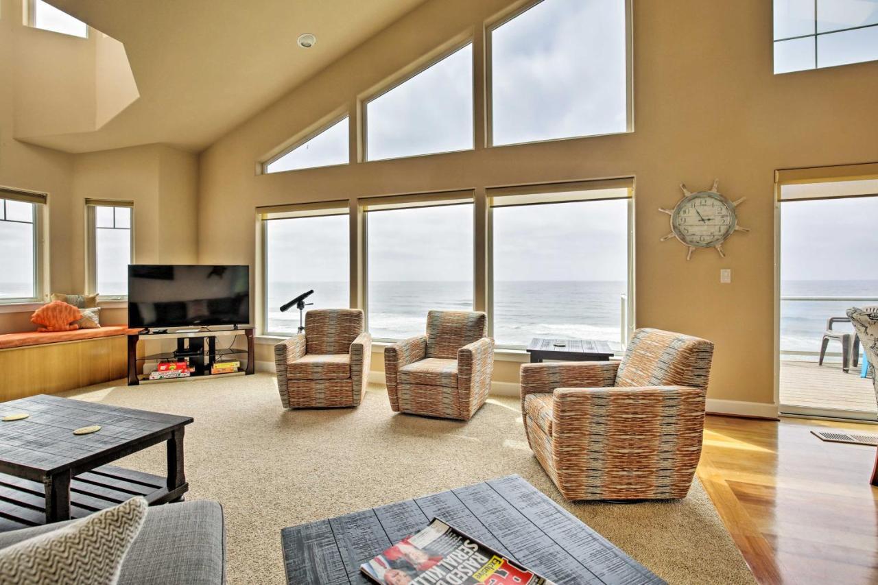 Oceanfront South Beach Home With Hot Tub And Sauna นิวพอร์ต ภายนอก รูปภาพ